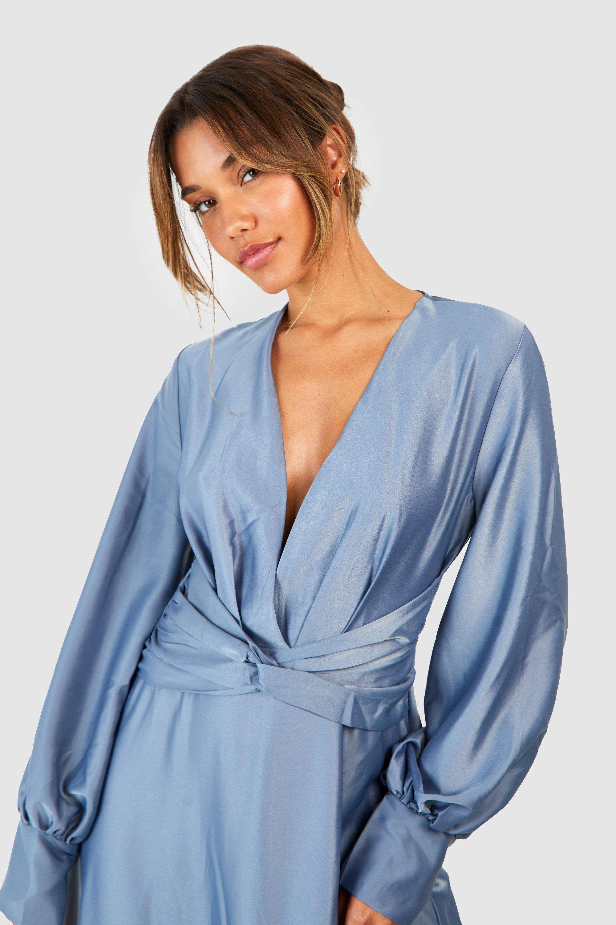 Boohoo satin 2024 dressing gown